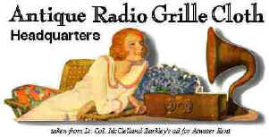 Antique Radio Grille Cloth